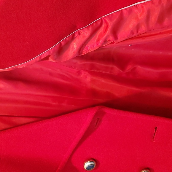 Red Wool Peacoat - Picture 6 of 7